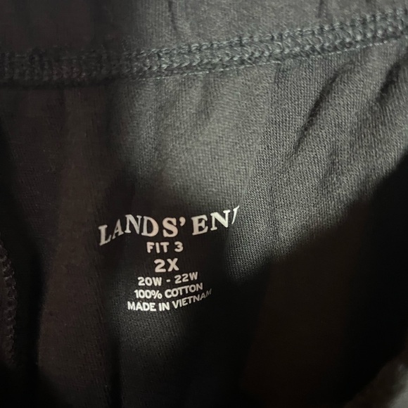 Lands' End fit 3 (traditional fit) cotton ankle pants - 2X - Picture 3 of 3